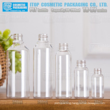 TB-BV Series 30ml 60ml 120ml 200ml 280ml attractive wide application color customizable round PET clear empty plastic bottle